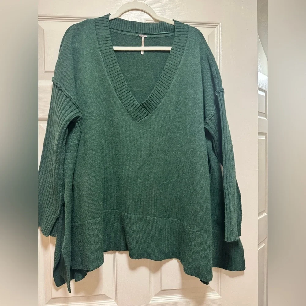 Free People Orion Tunic V-Neck Sweater